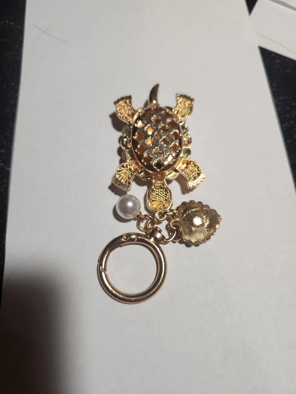 Pink Turtle Stone Keychain/bag  Charm